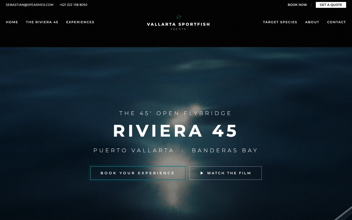 Vallarta Sportfish Yachts website